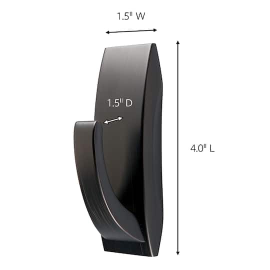 Command™ Large Decorative Metal Hook, Oil Rubbed Bronze